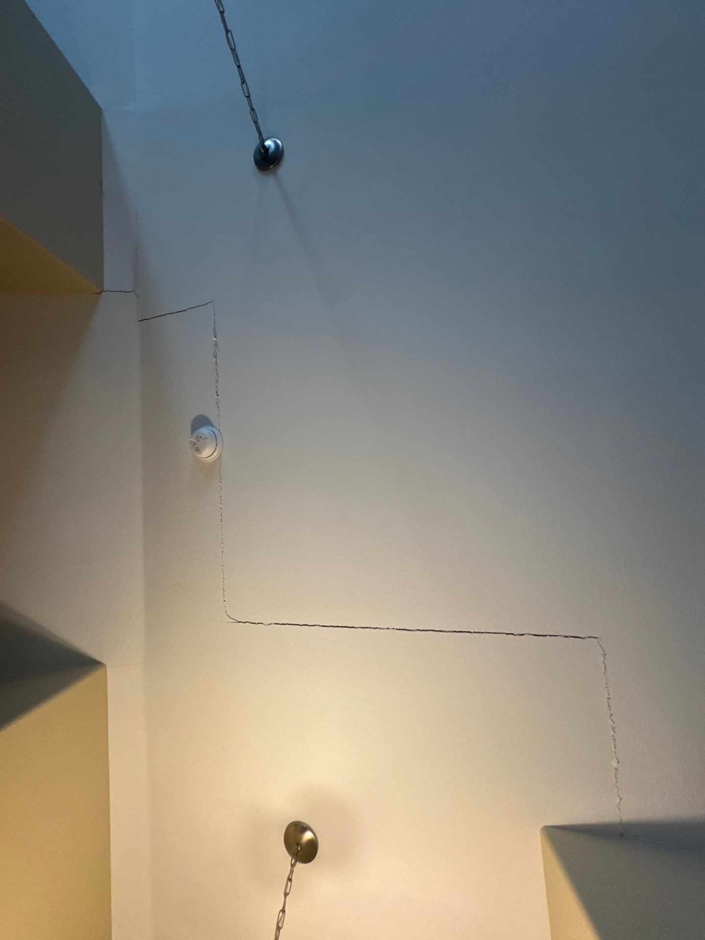 Interior ceiling and wall cracks in Berthoud Colorado home inspected by Fort August Foundation for foundation settlement and structural issues