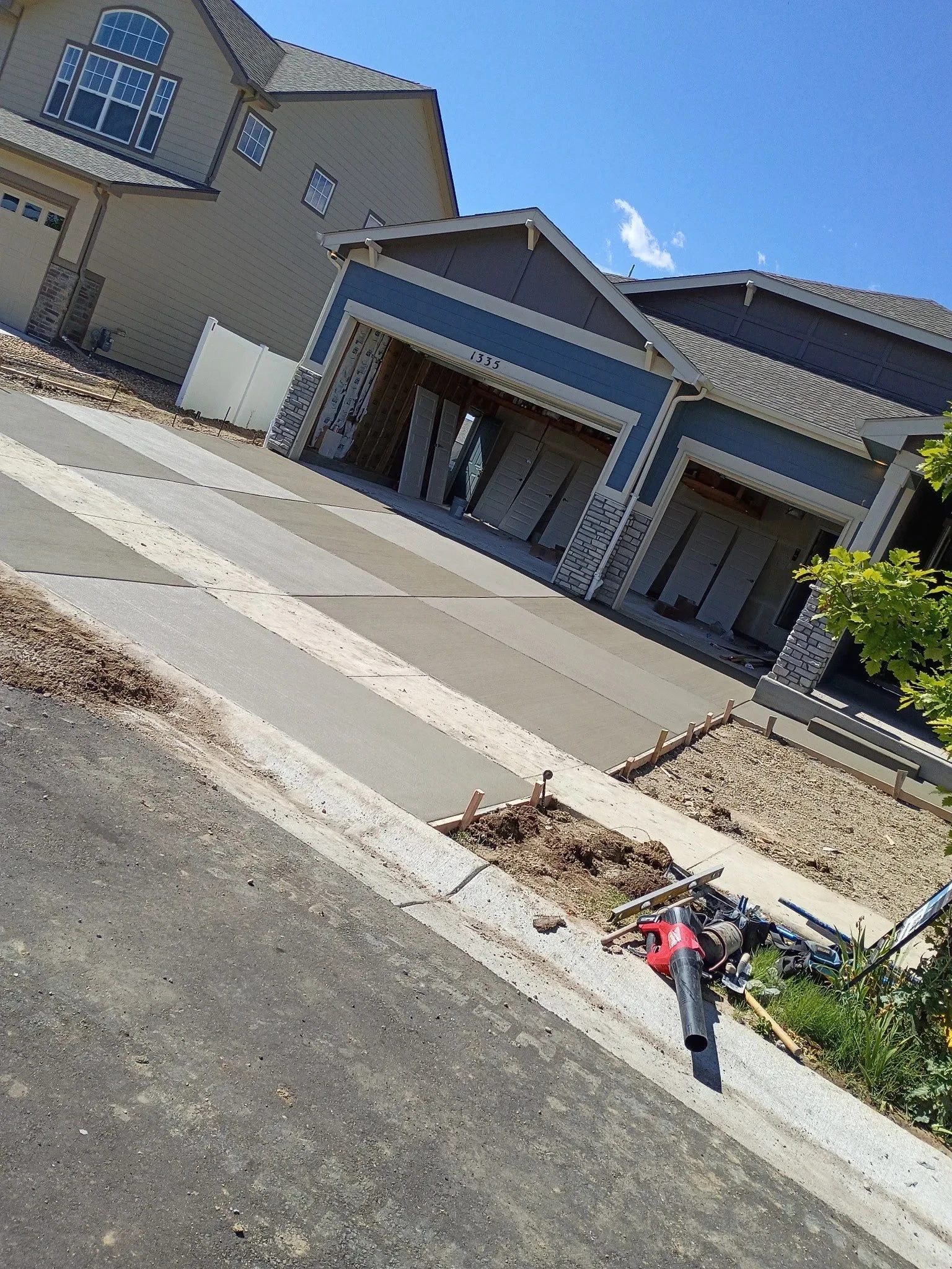 Fresh Driveway after stabilizing and leveling the foundation at this Berthoud home